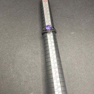 Bubbly Belle cz purple and black ring